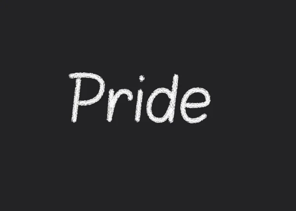 Pride written on a blackboard — Stock Photo, Image
