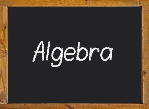 Algebra written on a blackboard — Stock Photo, Image