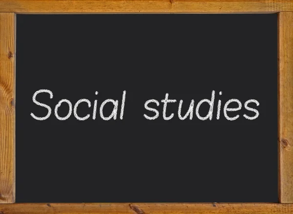 Κοινωνικές μελέτες γραμμένες σε έναν πίνακα — Φωτογραφία Αρχείου