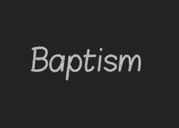Baptême écrit sur un tableau noir Images De Stock Libres De Droits
