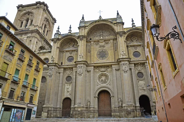 Fasáda katedrály, Granada, Španělsko — Stock fotografie