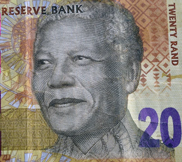 Südafrika - circa 2014: nelson mandela auf 20 rand 2014 banknote aus südafrika. — Stockfoto