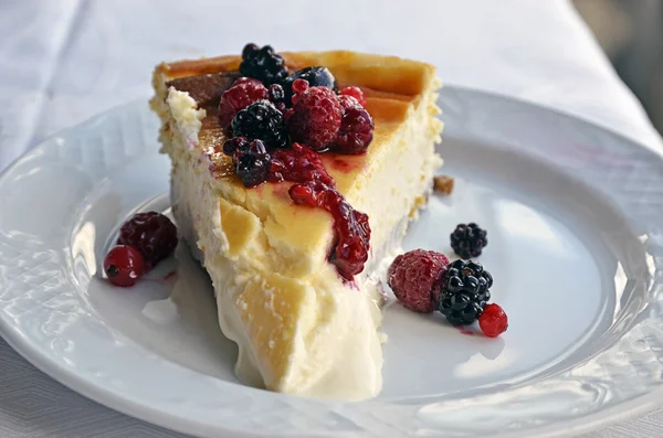 Porción de tarta de queso — Foto de Stock