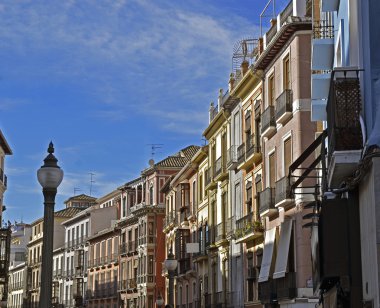 Buildings on the street Reyes Catholics, Granada. Town centre
