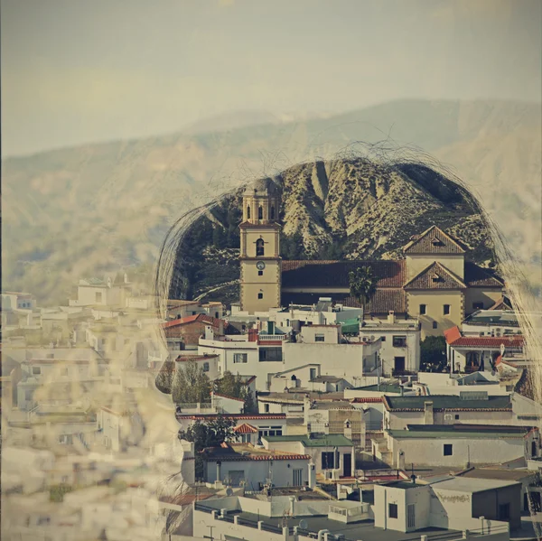 Doble exposición de la mujer y la ciudad —  Fotos de Stock