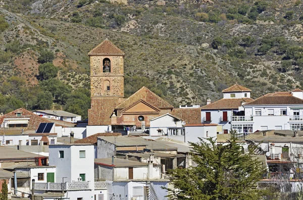 Cadiar, la alpujarra küçük Mağribi köyde genel bakış. Granada, İspanya — Stok fotoğraf