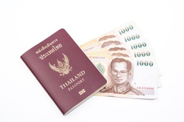 Tayland pasaportu ve maney.