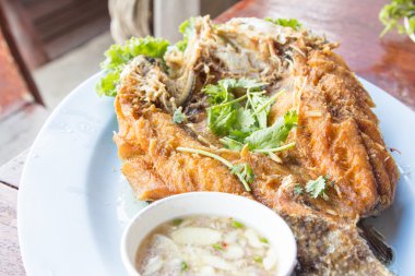 diepe gebakken snapper.