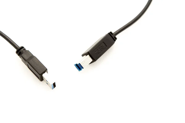 Porta de cabo USB preto . — Fotografia de Stock
