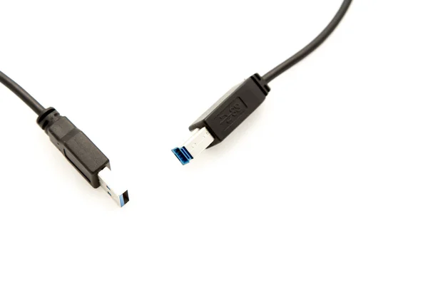 Siyah Usb kablo bağlantı noktası. — Stok fotoğraf