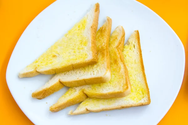 Rostat bröd smör och socker. — Stockfoto