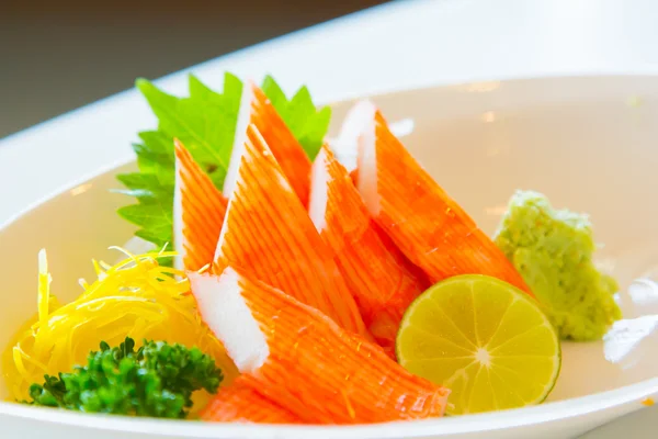 Kani Sashimi Kani Sashimi., Imitação de carne de caranguejo . — Fotografia de Stock