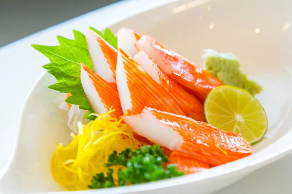 Kani Sashimi Kani Sashimi., Imitação de carne de caranguejo . — Fotografia de Stock