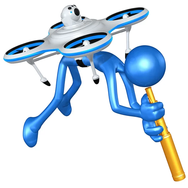 Conceito de drones aéreos — Fotografia de Stock