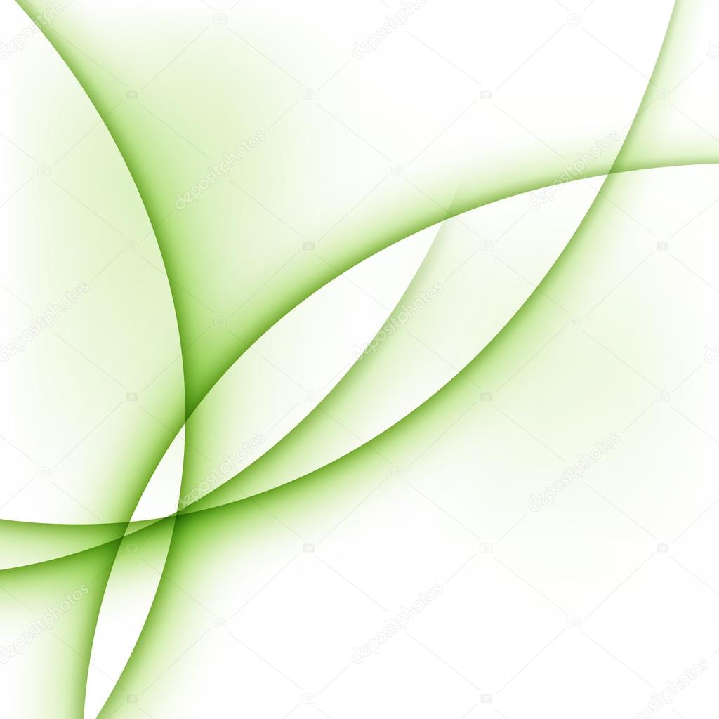 green background wave abstract soft light vector eco leaf square