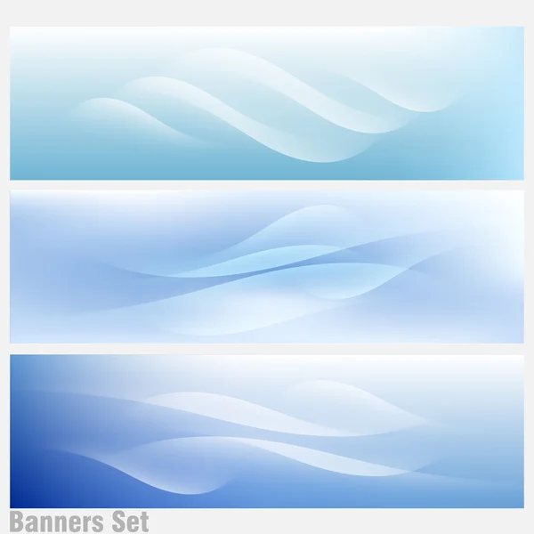 Perfect Banners Set of 3 Vector Backgrounds Pastels Light Lines — Stock Vector