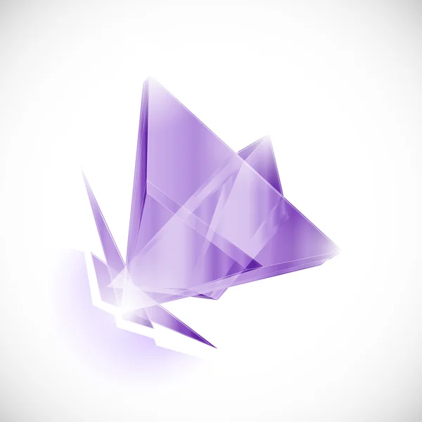 Ametist parça kristal simgesi logo vektör şablonu — Stok Vektör