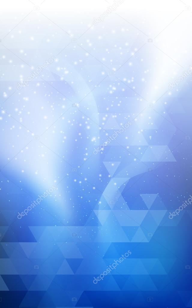 Blue vertical Christmas background Northern lights  double exposure for design