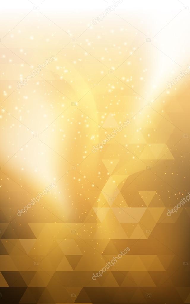 Gold Yellow vertical Christmas background Northern lights  double exposure for design