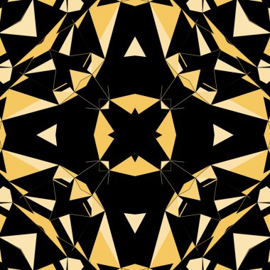black and gold geometric triangle pattern seamless texture