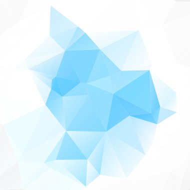 Mavi ışık gökyüzü poligonal mozaik arka plan yaratıcı tasarım