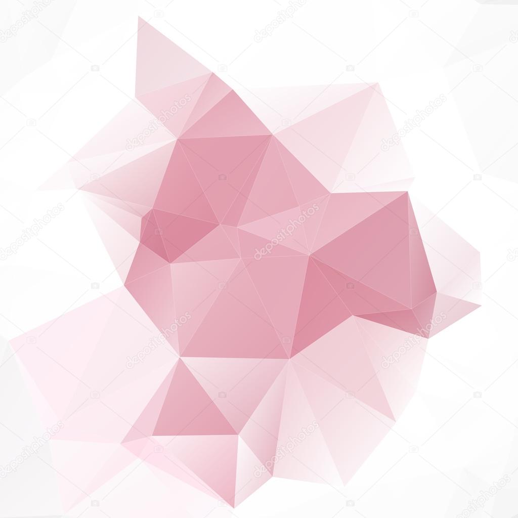 Rose Quartz Polygonal Mosaic Background Creative Design