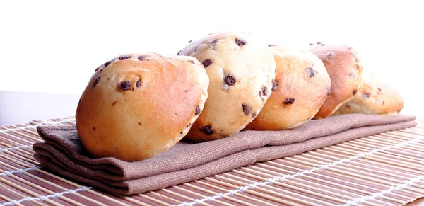 Sweet bread with chocolate drops — Stock Photo, Image