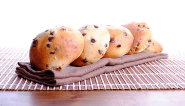 Tatlı ekmek bambu Amerikan Servisi üzerinden çikolata damla