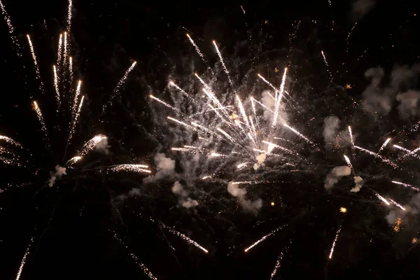 Uno Sfondo Nero Raggi Scintille Fuochi Artificio Spargenti — Foto Stock