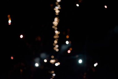 Çok Renkli Bulanık Bokeh Kara Arkaplan Festivali Gecesi Arkaplanı