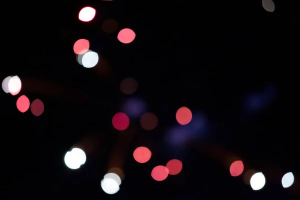 Πολύχρωμο Θολό Bokeh Κηλίδες Μαύρο Φόντο Εορταστική Νύχτα Φόντο — Φωτογραφία Αρχείου