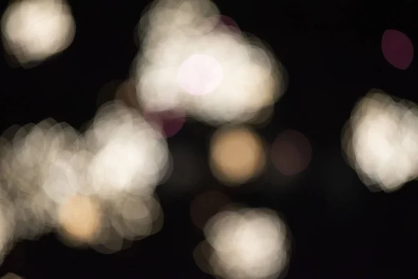 Siyah Arka Planda Bulanık Işık Lekeleri Var Neşeli Koyu Arkaplan — Stok fotoğraf
