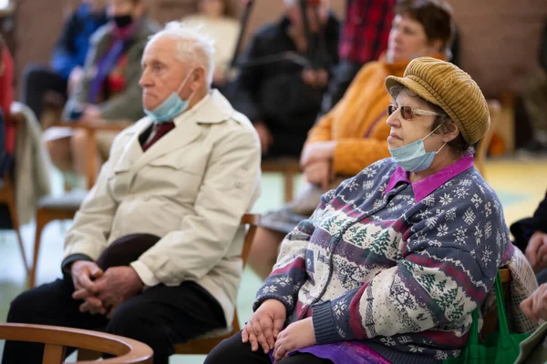 Biélorussie Ville Gomil Avril 2021 Meeting Club Elderly Les Personnes — Photo