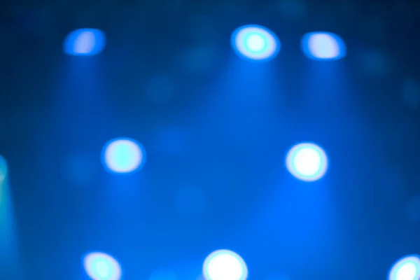 Kék Háttér Fehér Foltok Színpadi Reflektorok — Stock Fotó