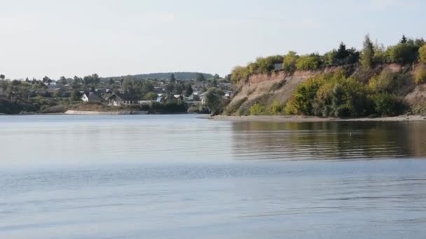 Güneşli Bir Günde Nehir Yolcusu Hidrofolyo Gemisi Meteor Volga Nehri — Stok video