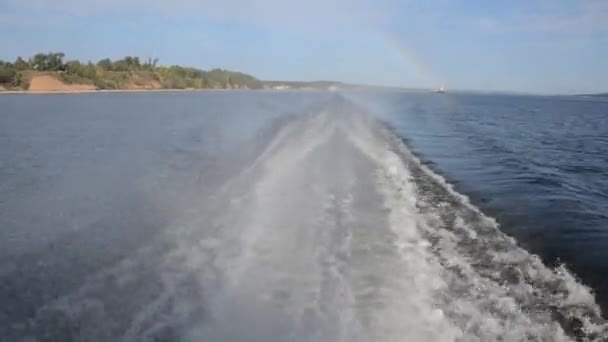 Reisen Mit Dem Flusspassagierboot Meteor Projekt 342E Schießen Mit Der — Stockvideo