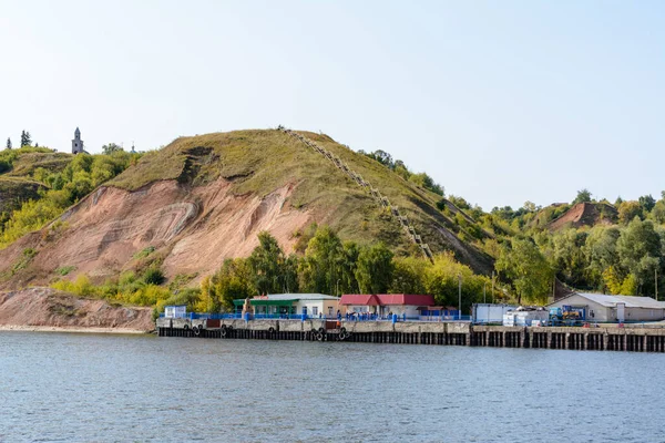 Rusia Kazán Septiembre 2020 Muelle Del Río Estación Tetyushi Río —  Fotos de Stock