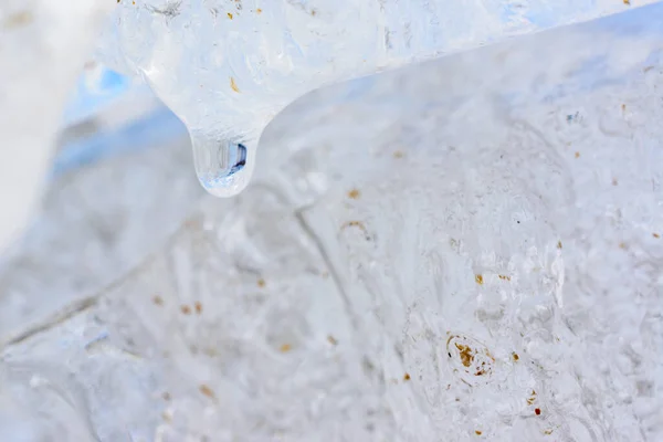 Unusual Shapes Textures Ice Crystals Close Shallow Dof Copy Space — Stock Photo, Image