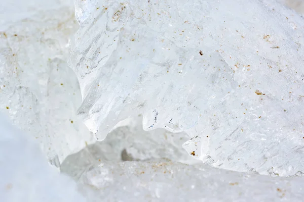 Szokatlan Alakú Textúrájú Jégkristályok Közeli Sekély Dof Másolási Hellyel Téli — Stock Fotó