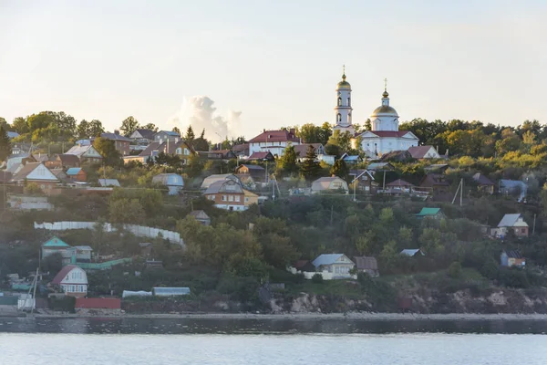 Rusia Kazán Septiembre 2020 Pequeño Pueblo Orillas Del Río Volga —  Fotos de Stock