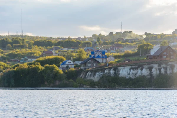 Rusia Kazán Septiembre 2020 Pequeño Pueblo Orillas Del Río Volga —  Fotos de Stock