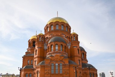 Volgograd, Rusya - 7 Haziran 2021: Volgograd 'da Alexander Nevsky Katedrali.