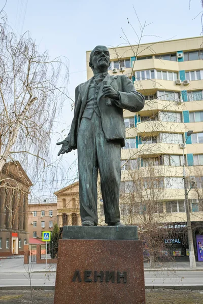 Volgograd Oroszország 2021 Június Vladimir Lenin Emlékműve Karl Marx Téren — Stock Fotó