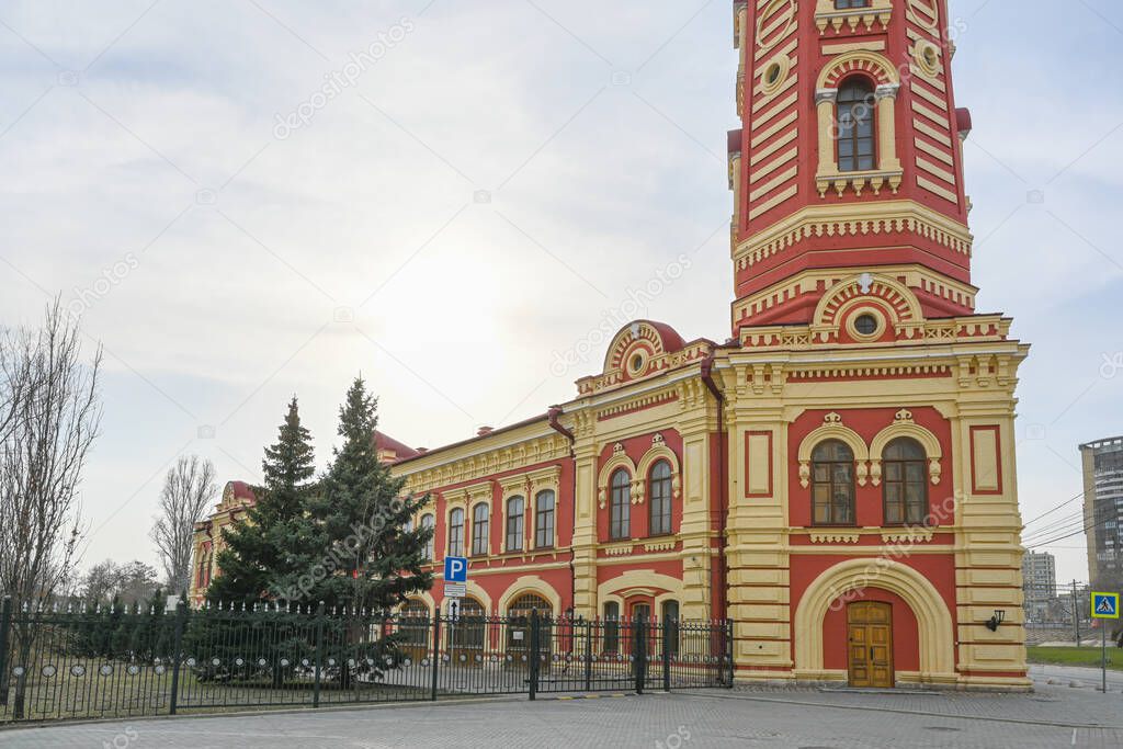 Volgograd, Russia -  June 12, 2021: The first fire station in the city of Volgograd.
