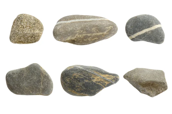 白を基調とした美しい自然グレーの石群異なる種類の小石 — ストック写真