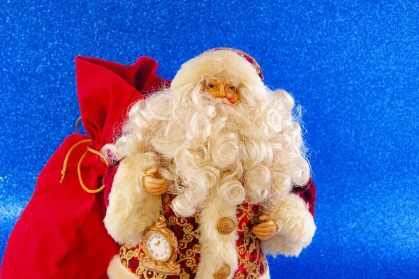 Święty Mikołaj Trzyma Torbę Prezentami — Zdjęcie stockowe