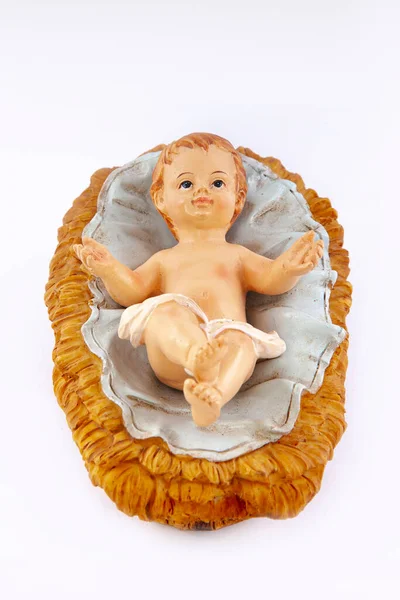 Dzieciątko Jezus Leżące Żłobie — Zdjęcie stockowe