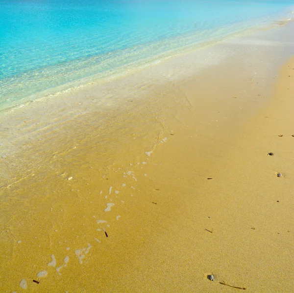 Gouden kust en blauwe zee — Stockfoto