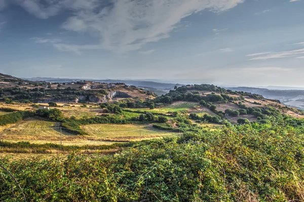 Landsbygden i solnedgången på Sardinien — Stockfoto