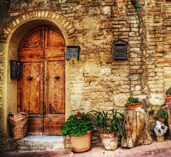 Rústica esquina en San Gimignano — Foto de Stock